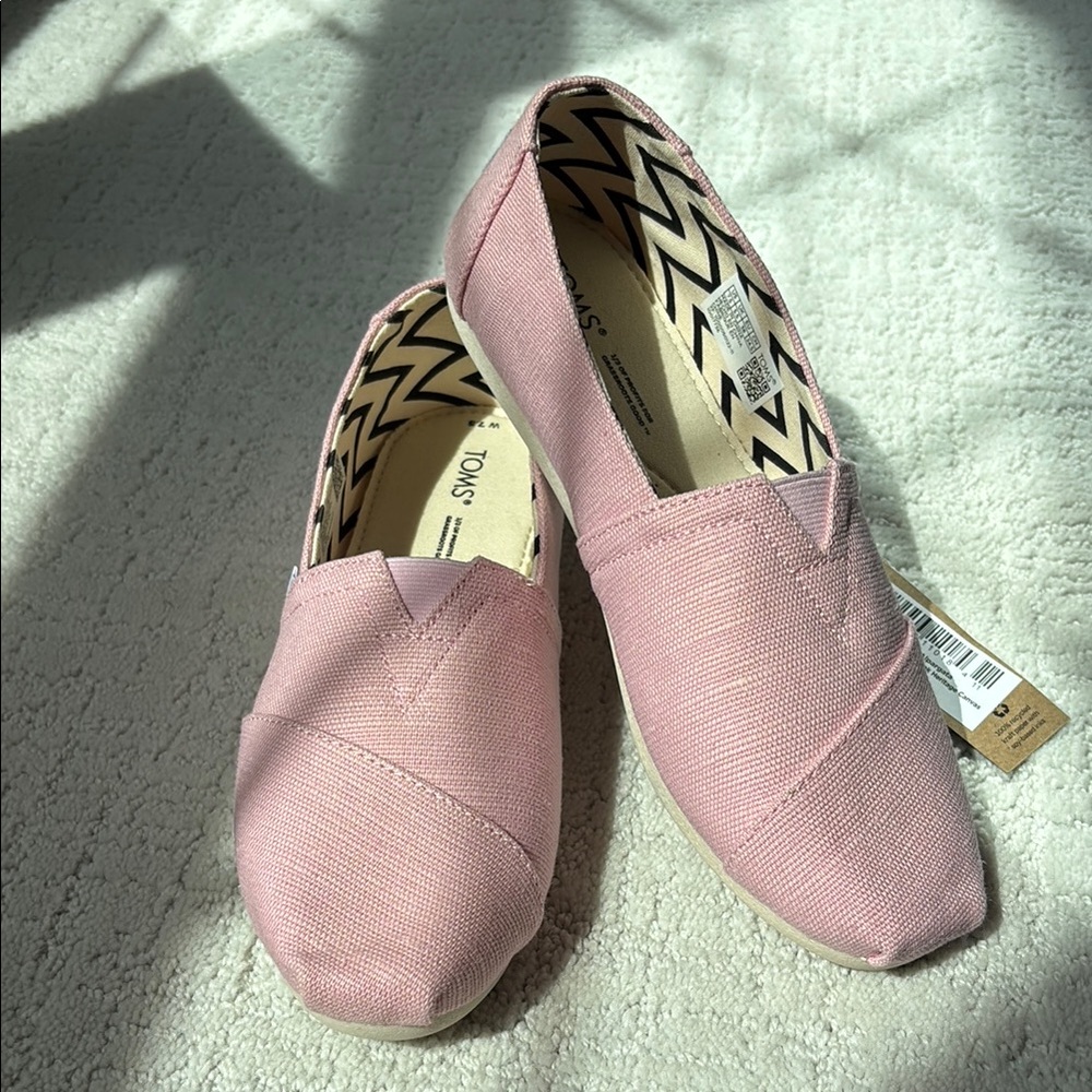 Toms Pink Canvas Flats
